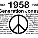 My design brings attention to the year 1958 and the Joneser Generation. 
It demonstrates that on 2/21/1958, both the graphic design symbol for N. D. and I were established. Now it  used as the peace symbol. Listed are other important people and events that started in 1958. Andrew Lerner.
